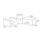 MeowBaby® Bearly Shape Set with 3 Elements - White