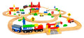 Wooden Train Set, 90 Pieces