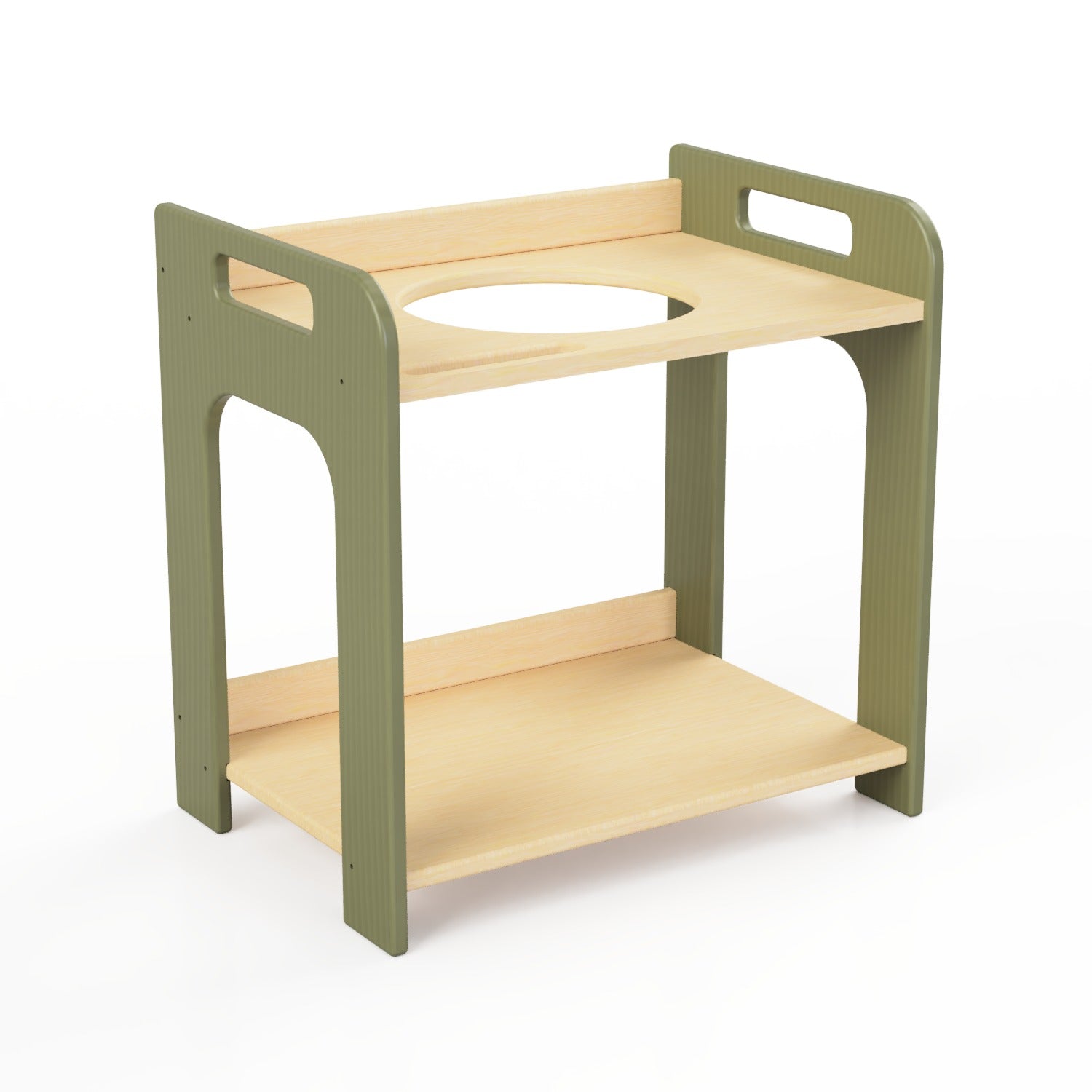 Montessori Wooden Washbasin With Storage for Kids - Small