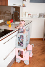 Family-scl köögiabiline/õppelaud kärudega