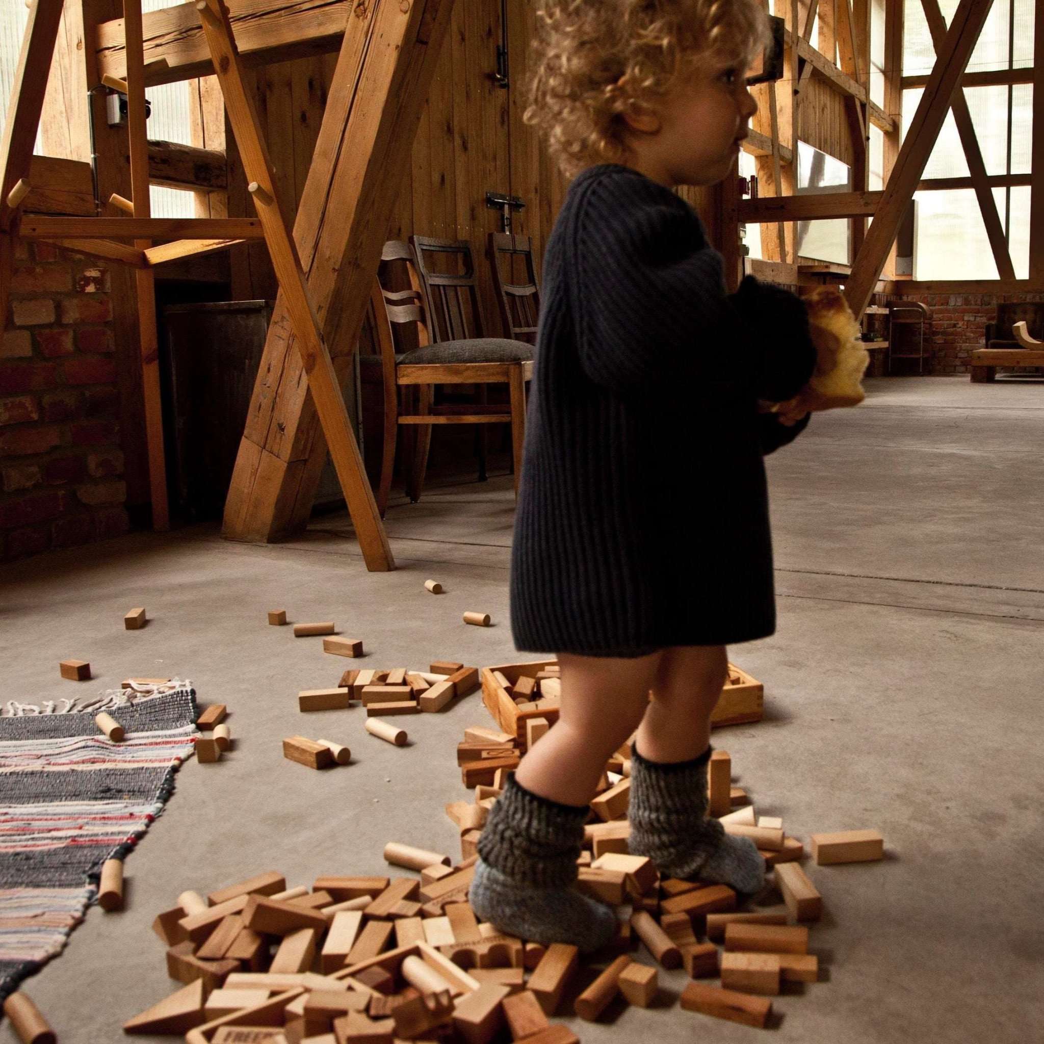 Wooden Blocks in a Bag – Natural, 50 Pieces