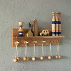 Wooden Bowling Pins - Blue