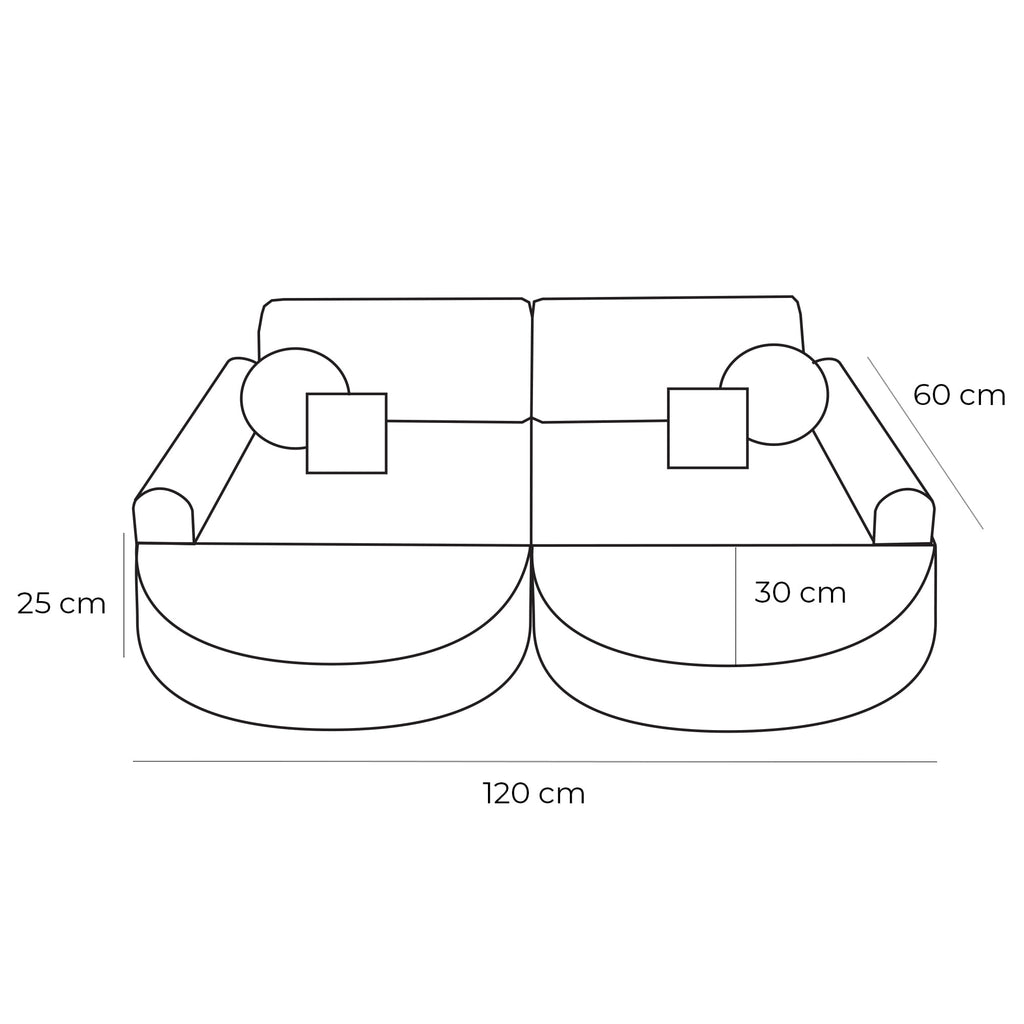 Medium Modular Sofa for Kids - Bearly Cream Plus