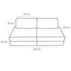 Small Modular Sofa for Kids - Aesthetic Turquoise