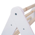 White Ladder House With a Pink Cover