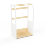 Montessori Wooden Clothes Drying Rack with Storage for Kids
