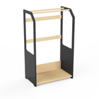 Montessori Wooden Clothes Drying Rack with Storage for Kids