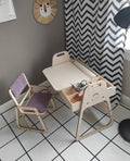 Adjustable Children Montessori Table and Chair Set Julle - Cannon Pink