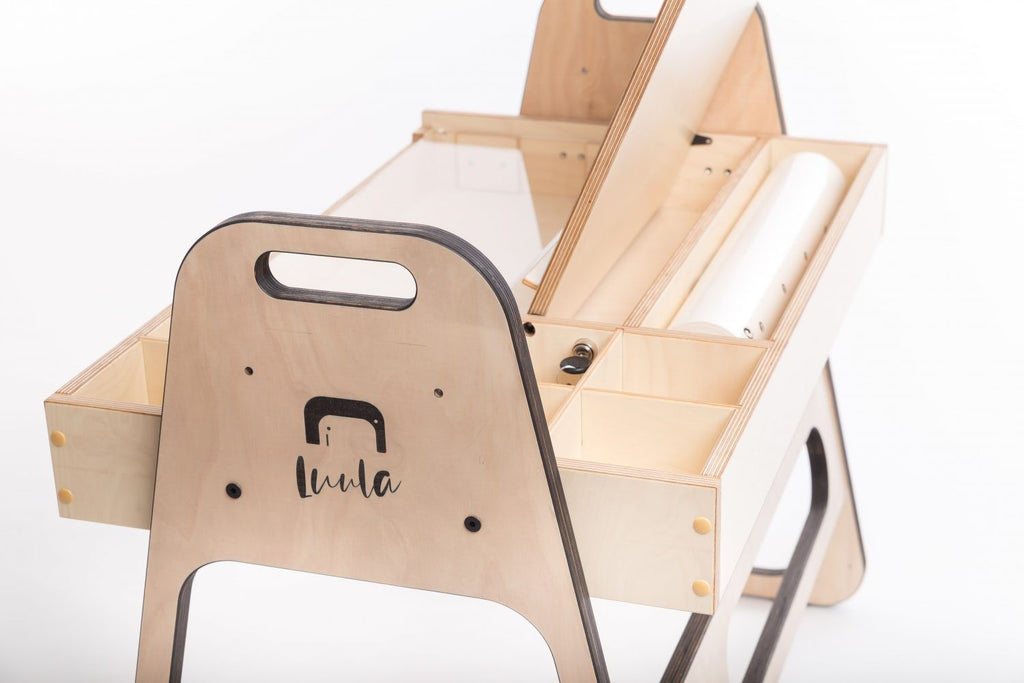 Adjustable Children Montessori Table and Chair Set Julle - Mint Green