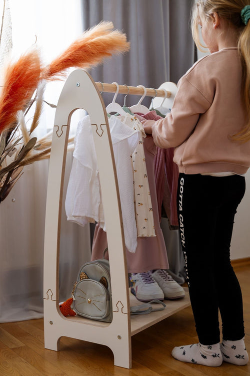 Arched Clothing Rack For Children - Small White
