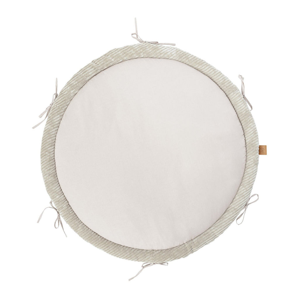 Baby Nest & Play Mat With Crib Bumper Braid - Ecru