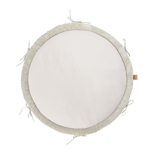 Baby Nest & Play Mat With Crib Bumper Braid - Ecru