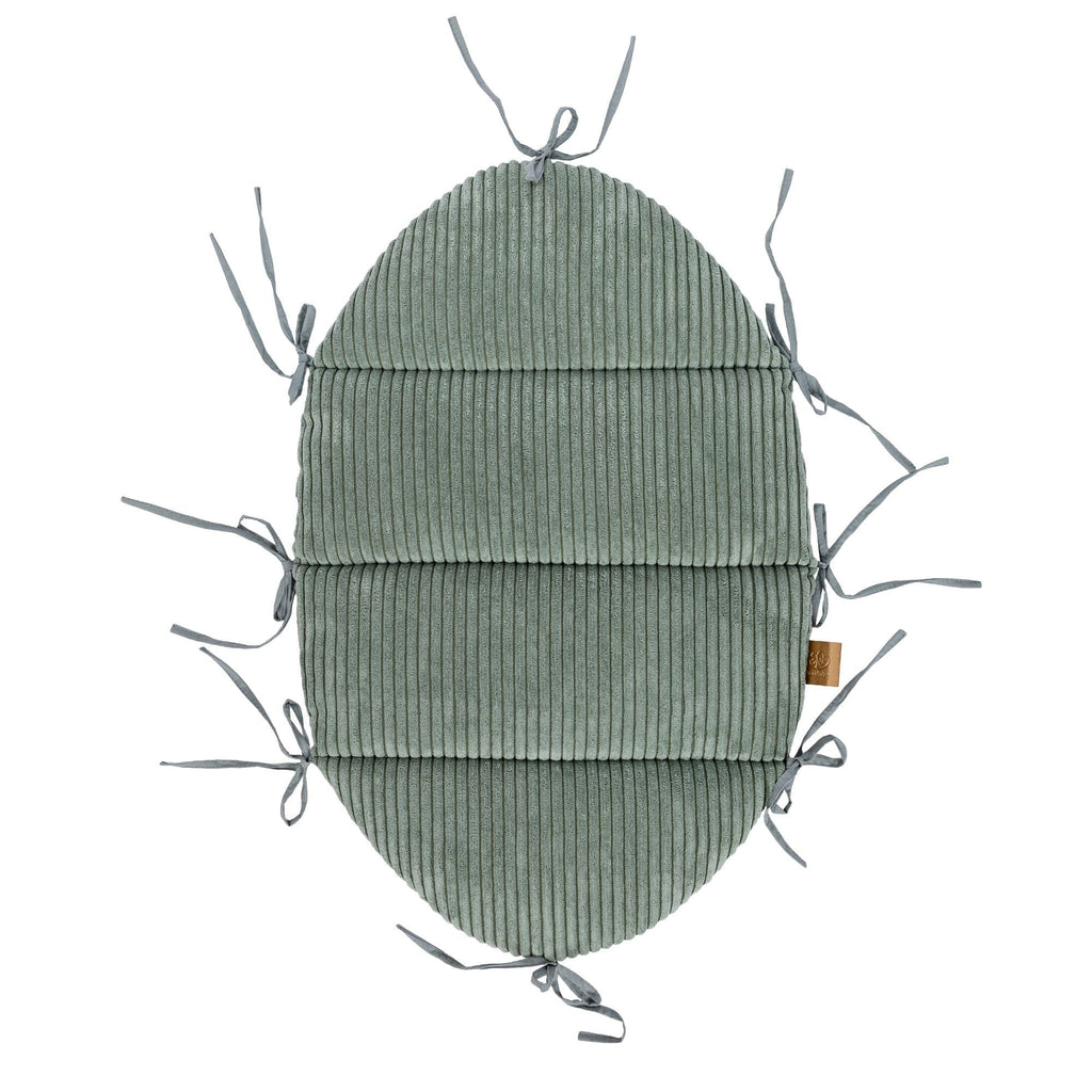 Baby Nest With Braided Bumper - Olive Green