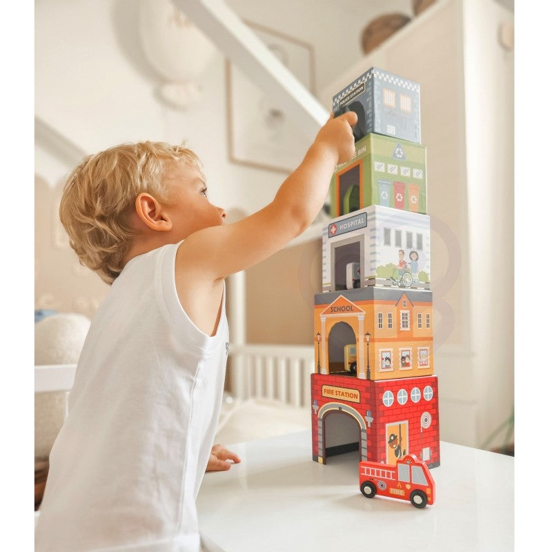 City Vehicles in Boxes Puzzle Cubes