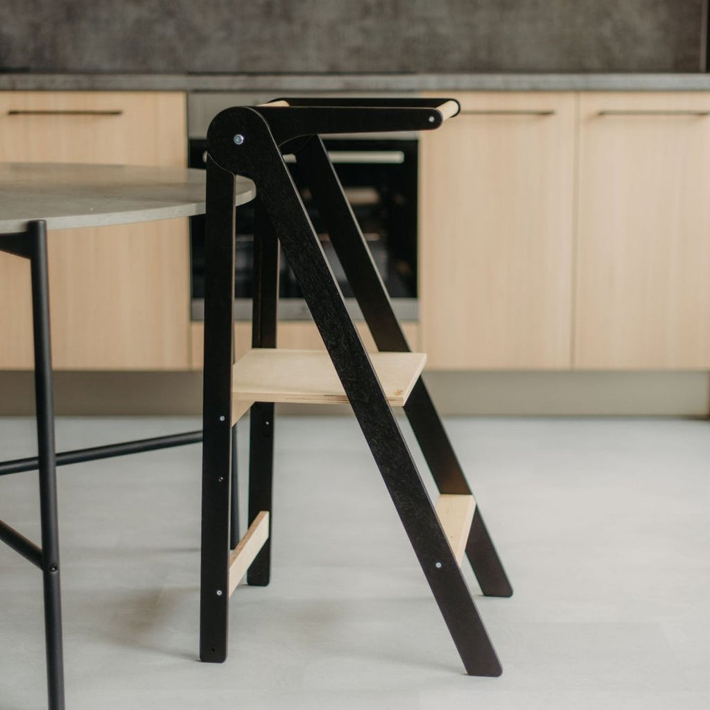 Foldable Kitchen Tower With Removable Rail