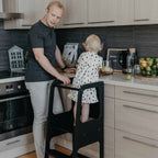 Montessori Helper Tower Step Stool / Kitchen Tower with BLACKBOARD