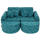 Medium Modular Sofa for Kids - Tangle Lagoon Blue Plus