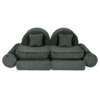 Medium Modular Sofa for Kids - Churros Forest Green Plus