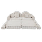 Medium Modular Sofa for Kids - Churros White Plus