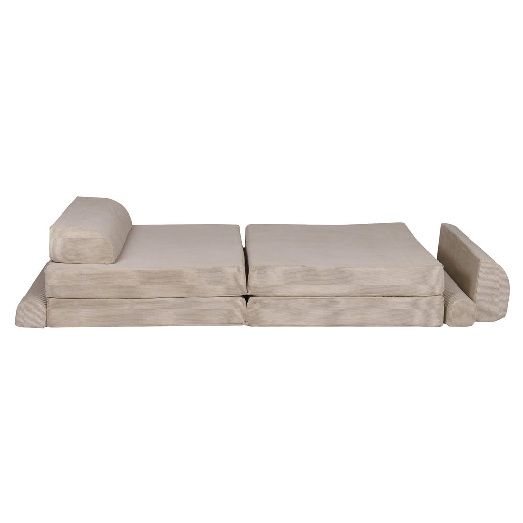 MeowBaby® Large Slimcord Premium Sofa - Ecru