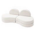 MeowBaby® Modular Sofa Coccolo for Kids – 6 Piece, Bearly Off-White
