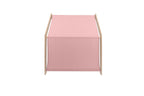 MeowBaby® Natural Wooden House for Kids - Pink Roof