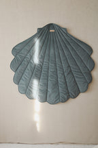 Organic Cotton and Velvet Shell Playmat - Blue