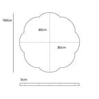 Play Mat for Kids - Cloud Shaped Light Grey Velvet