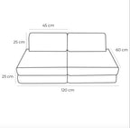 Small Modular Sofa for Kids - Churros Forest Green