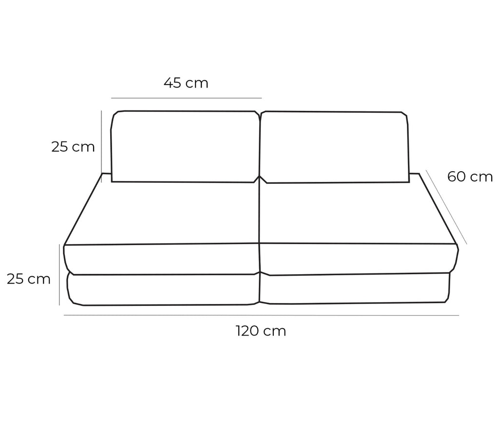 Small Modular Sofa for Kids - Tangle Bubblegum Pink