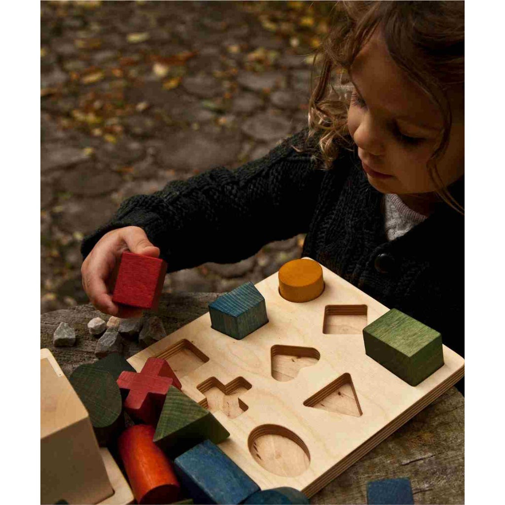 Wooden Shape Sorting Blocks - Colors – LUMELA KIDS
