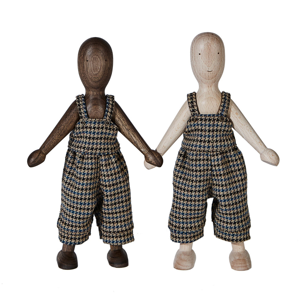 Wooden Walnut Doll with Pants