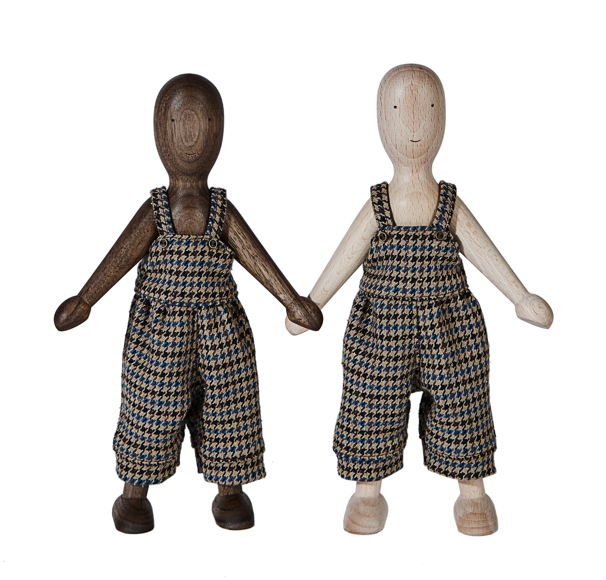 Wooden Walnut Doll with Pants